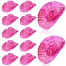 Mini chapéu de cowboy Sotiff Disco Light Up Holográfico, 12 unidades Mini chapéu de cowboy Sotiff Disco Light Up Holográfico, 12 unidades