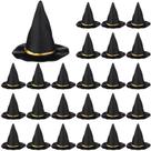 Mini chapéus de bruxa de Halloween Seenelling, 7,5 cm, pretos, 24 unidades