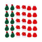 Mini Chapéus De Natal De Tricô (5-30 Peças) - Capas Para Garrafas De Vinho, Toucas De Boneca,