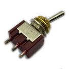 Mini Chave Micro Switch Spirit On On SPDT Porca Dourada M105-G