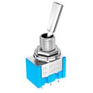 Mini Chave Toggle Switch DPDT Com Alavanca Plana De Metal