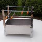 Mini Churrasqueira Desmontável Portátil 50x38 Com 4 Espetos