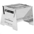 Mini Churrasqueira Grill Portatil Camping Inox A Carvão FS