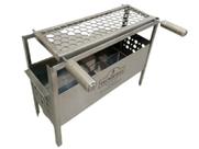 Mini churrasqueira Tecnogrill em aço inox com grelha