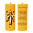 Mini Círio Pascal Jesus Amarelo Adesivo