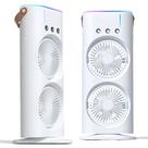 Mini climatizador ar frio ventilador umidificador ar condicionado portátil 3 velocidades com led