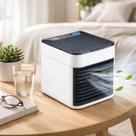 Mini Climatizador Umidificador Purificador Ar Luz Led Usb Mini Climatizador Umidificador Purificador Ar Luz Led Usb