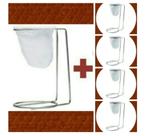 Mini Coador Com Suporte De Café Gourmet Individual Kit 5 unidades Mini Coador Com Suporte De Café Gourmet Individual Kit 5 unidades