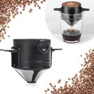 Mini Coador Portátil Café Reutilizável Aço Inox Sem Filtro Mini Coador Portátil Café Reutilizável Aço Inox Sem Filtro