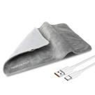 Mini Cobertor Aquecido USB Cinza - Almofada Elétrica 5V para Alívio de Cólicas e Dores