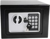 Mini Cofre Eletrônico Com Chave Digital Aço-uso Residencial