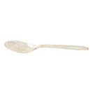 Mini Colher Sobremesa 13cm Transparente Glitter Dourado Carber c/50 un