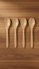 Mini Colheres Bambu Natural 6 Unidades