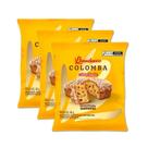 Mini Colomba de Páscoa Frutas Bauducco Kit 3 unidades 80g
