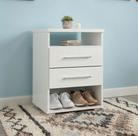 Mini Cômoda com 2 Nichos Multiuso e 2 Gavetas Branco