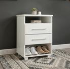 Mini Cômoda com Gavetas e 2 Nichos Multiuso Branco