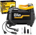 Mini Compressor De Ar Portatil 12v 120w Calibrador Pneu Carro Moto Bicicleta Tcm100 The Black Tools