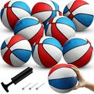 Mini conjunto de bolas de basquete de borracha Outus de 7 polegadas com bomba de ar, pacote com 8
