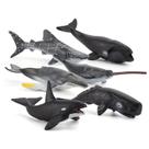 Mini conjunto de bonecos de baleia, 6 peças de mamíferos oceânicos de PVC com laço para crianças Mini conjunto de bonecos de baleia, 6 peças de mamíferos oceânicos de PVC com laço para crianças