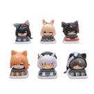 Mini conjunto de bonecos de personagens de anime, 6 peças, PVC, colecionável, 12 cm