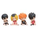 Mini conjunto de bonecos Haikyuu!! 4 bonitinhas de PVC Popular Char Mini conjunto de bonecos Haikyuu!! 4 bonitinhas de PVC Popular Char