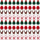 Mini Conjunto de Chapéus e Lenços de Natal NSBELL para Artesanato (100 unidades)