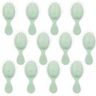Mini conjunto de escovas de cabelo molhado AESPAKO para viagens, 12 peças, verde