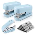 Mini conjunto de grampeadores WORKPRO Blue com removedor e 2000 grampos