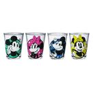 Mini conjunto de vidros Silver Buffalo Mickey & Minnie 45 ml 4 unidades