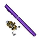 Mini Conjunto Portátil De Vara De Pesca Telescópica De Bolso E Carretilha