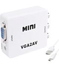 Mini Conversor Adaptador Vga Para Áudio E Vídeo Av Rca