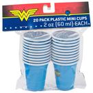 Mini copos de plástico descartáveis para festas 60mL x20 - Mulher Maravilha Mini copos de plástico descartáveis para festas 60mL x20 - Mulher Maravilha