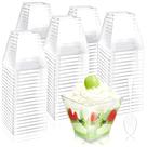Mini copos de sobremesa Jnzzggu 100 unidades de 100 mL com colheres de plástico