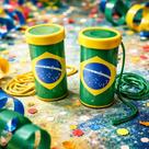 Mini Corneta Apito Brasil Copa Torcedor