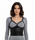 Mini corselet vazado CP006 Couro Legítimo