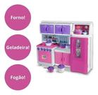 Mini Cozinha Fogão Geladeira e Armário Brinquedo Infantil