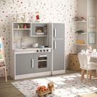 Mini Cozinha Infantil Encanto MDF/MDP com Geladeira Refrigerador, Pia, Fogão, Nicho e Microondas