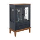 Mini Cristaleira de Madeira Maciça 2 portas