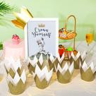 Mini Crowns Laumoi Gold Paper, 24 peças de suprimentos para festas de aniversário