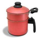 Mini Cuscuzeiro Nordestino Vapor Antiaderente Vermelho N12
