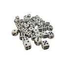 Mini Dados Euclides Jordao Tabuleiro 10mm Branco 50 Peças Plástico