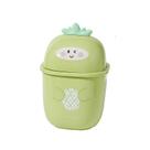 Mini Desktop Bin Lixeira de abacaxi com tampa verde 178g Mini Desktop Bin Lixeira de abacaxi com tampa verde 178g
