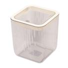 Mini Desktop Bin Lixeira de plástico transparente com tampa Mini Desktop Bin Lixeira de plástico transparente com tampa