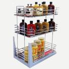Mini Despensa Tripla Deslizante C/ Bandeja Inox Jomer 8851