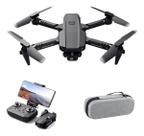 Mini drone Lansenxi LSXT6 Single camera com câmera 4K preto 2.4GHz 2 baterias