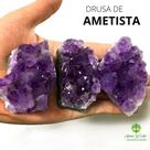 Mini Drusa de Ametista Cristal Pedra Natural de Transmutação