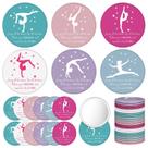 Mini espelho compacto CroBlissful Gymnastics Party Favor x18
