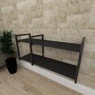 Mini estante industrial para escritório aço cor preto prateleiras 30 cm cor preto modelo ind19pep