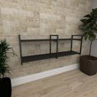 Mini estante industrial para sala aço cor preto prateleiras 30 cm cor preto modelo ind04peps Mini estante industrial para sala aço cor preto prateleiras 30 cm cor preto modelo ind04peps