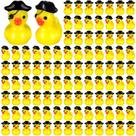Mini estatueta de resina Pirate Ducks, 100 unidades para festa de Halloween Mini estatueta de resina Pirate Ducks, 100 unidades para festa de Halloween